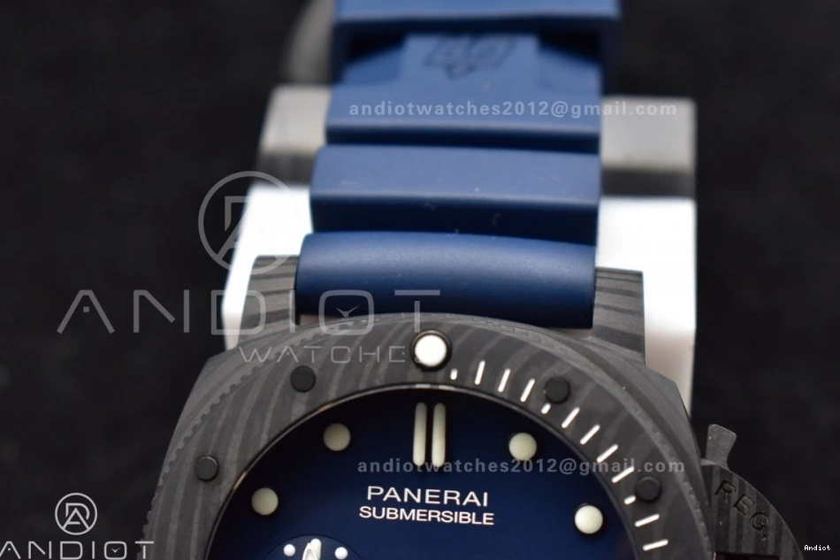 Blue Blue SBF Dial P900 Rubber Best on Carbotech W Strap 1:1 Edition PAM1232 0406